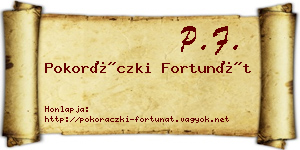Pokoráczki Fortunát névjegykártya